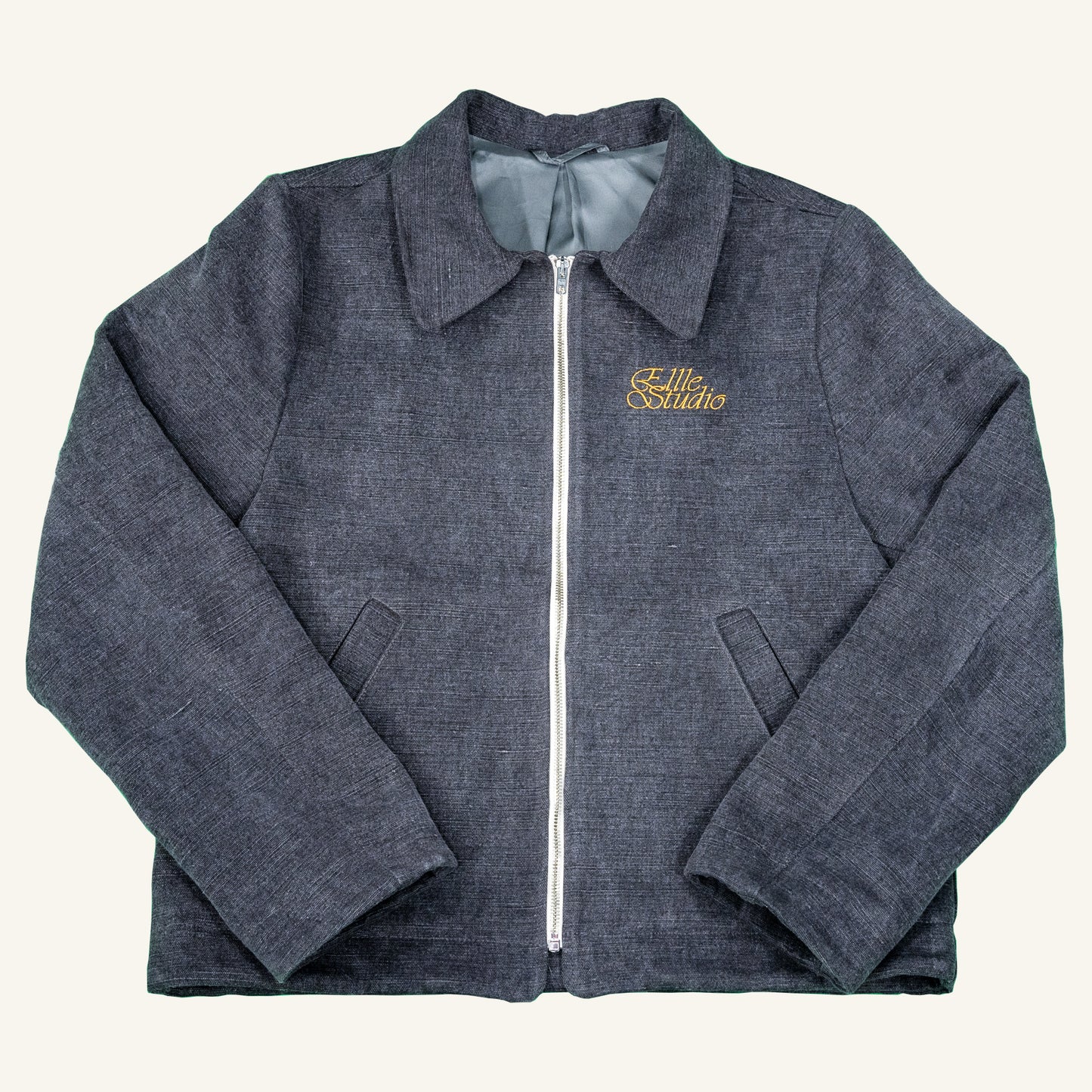 GIACCA FODERATA IN CANVAS DI LINO