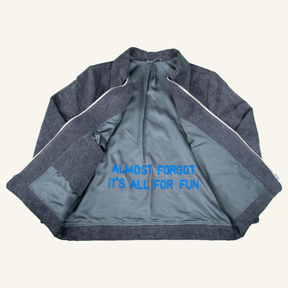 GIACCA FODERATA IN CANVAS DI LINO