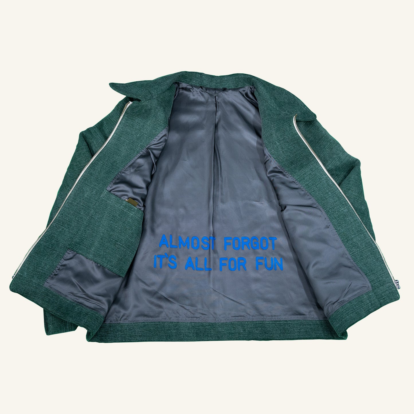 GIACCA FODERATA IN CANVAS DI LINO