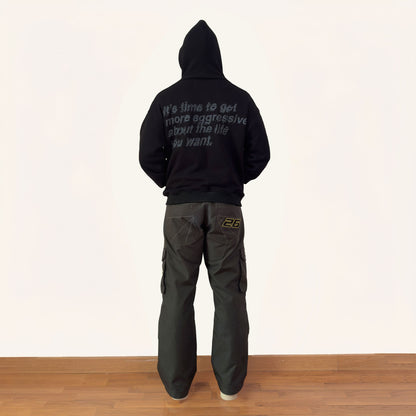 ZIP HOODIE 01 — BLACK